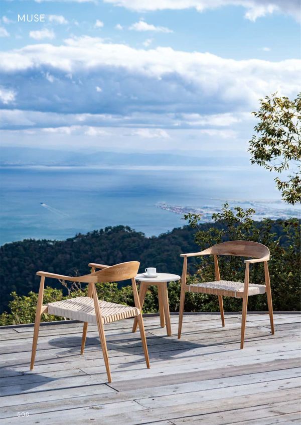 ミューズ サイドテーブルφ400／チークレッグ3のカタログ画像-2