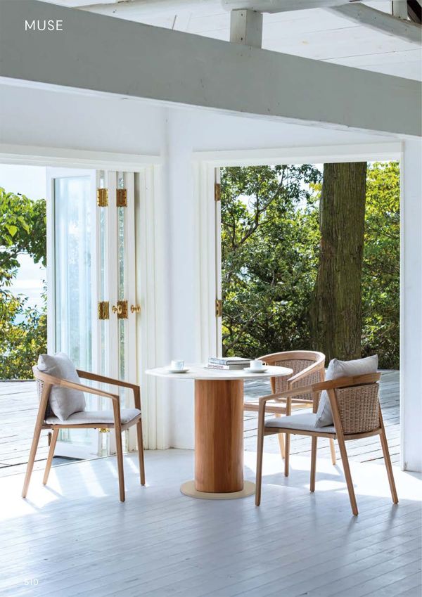 ミューズ セラミックテーブルφ900／チークセンターレッグのカタログ画像-2