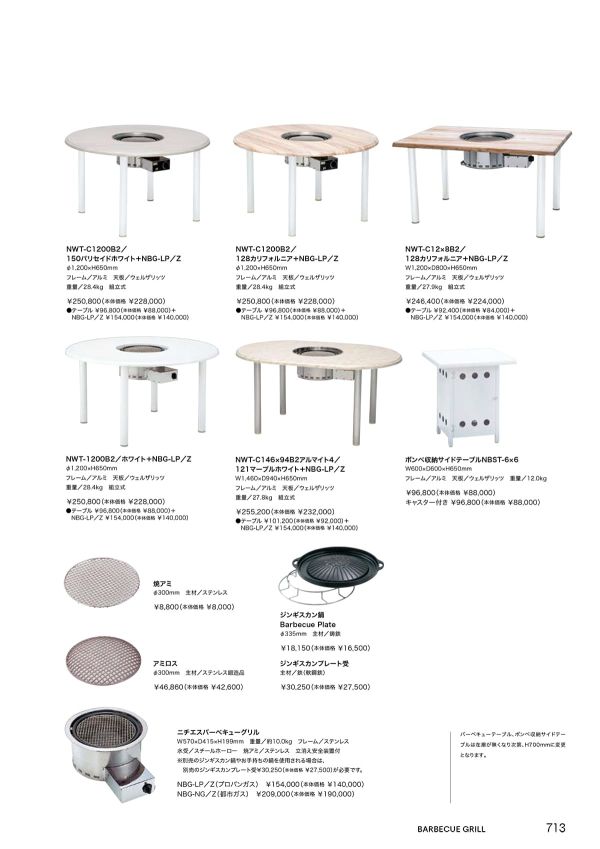 ボンベ収納サイドテーブル NBST-6×6のカタログ画像-1