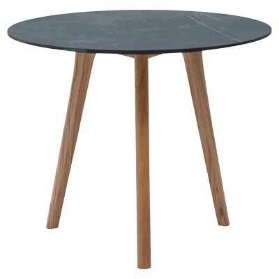 ミューズ セラミックテーブルφ900／チークレッグ3