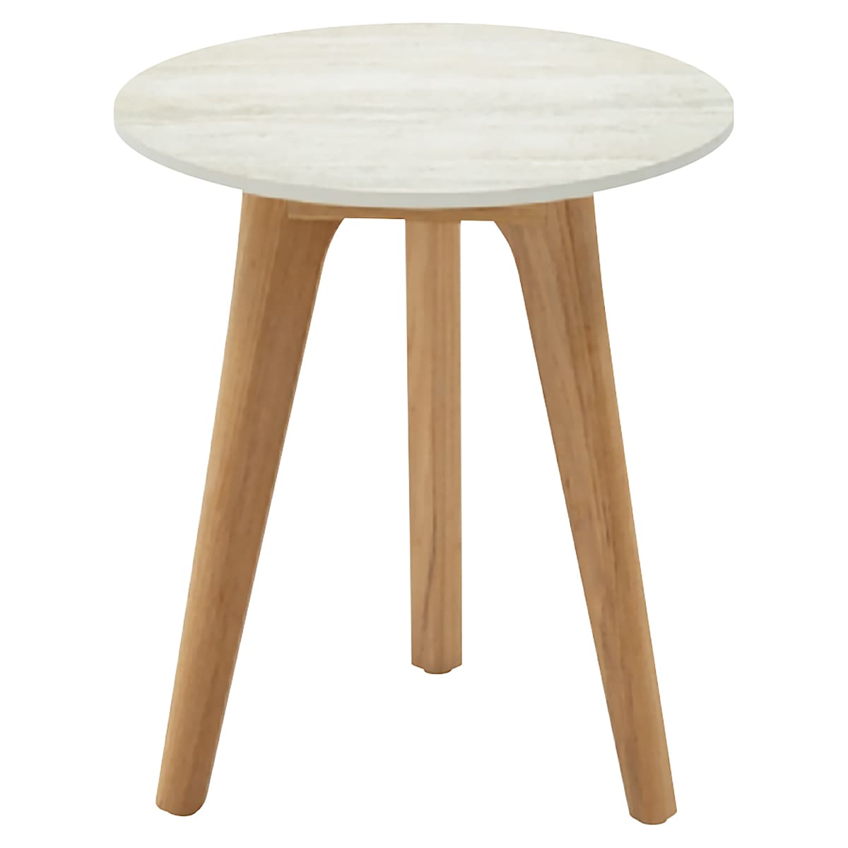 ミューズ サイドテーブルφ400／チークレッグ3-画像1