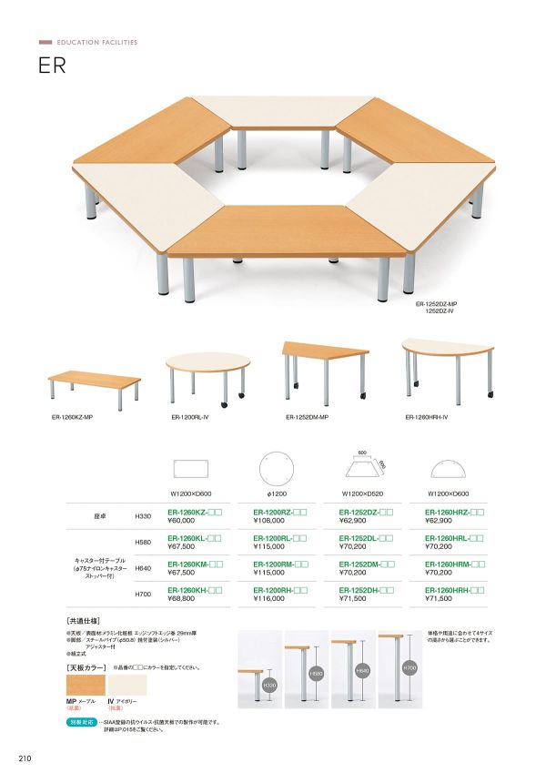 ER テーブル 台形のカタログ画像-1