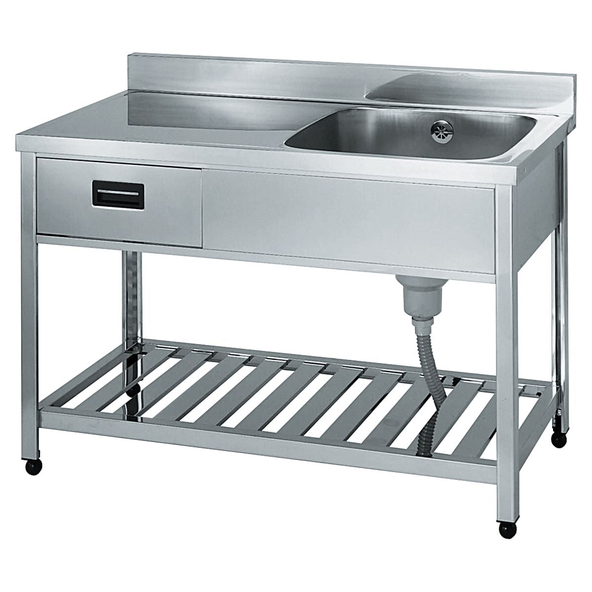 引出し付一槽水切シンク KPOM1／HPOM1シリーズ-画像1