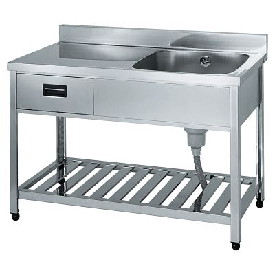 引出し付一槽水切シンク KPOM1／HPOM1シリーズ