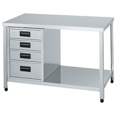 ★美品 業務用調理台④ ★直接引き取り希望 キャビネット調理台 片面引出し付引違戸 ACOシリーズ」東製作所