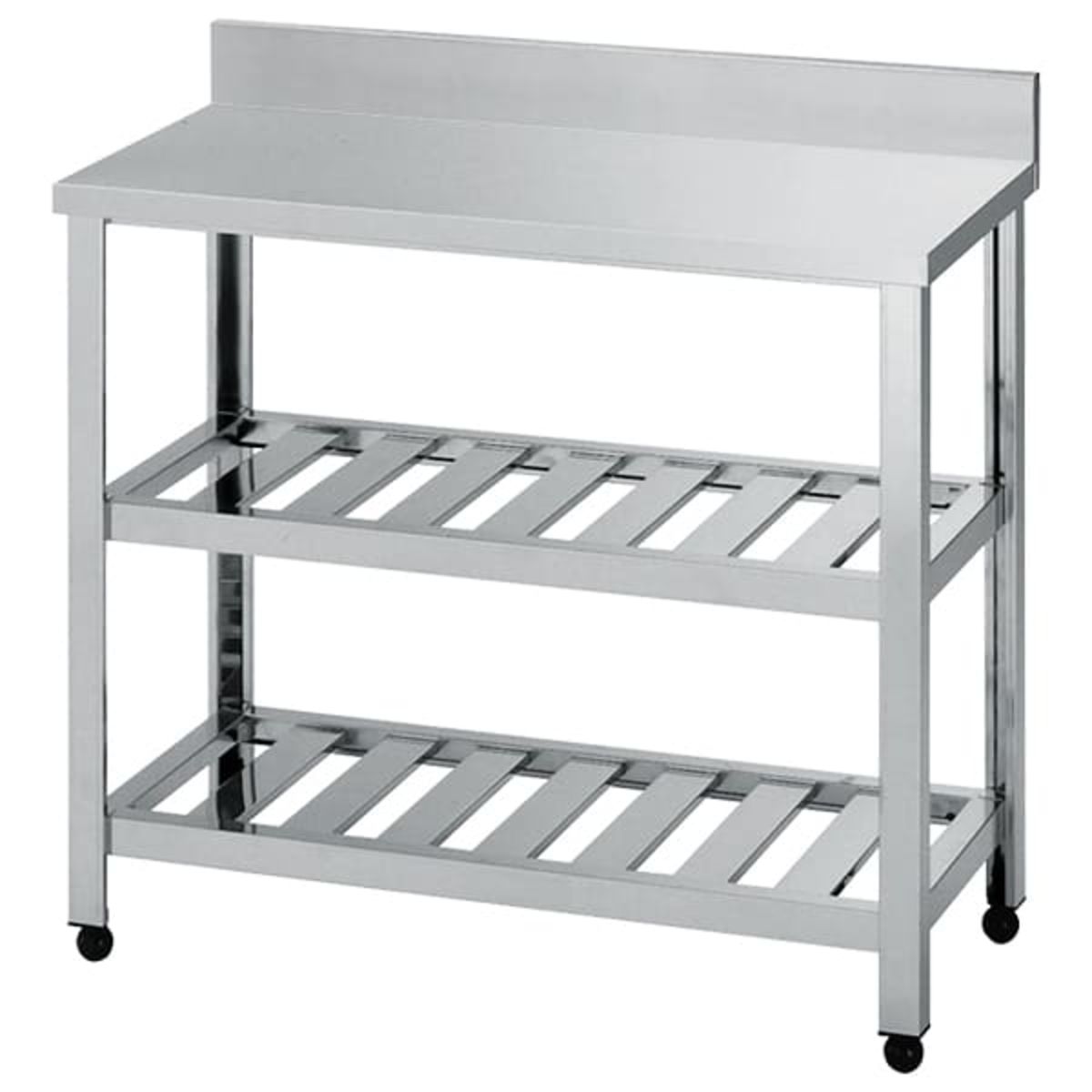 作業台二段スノコ （バックガード付）-画像1