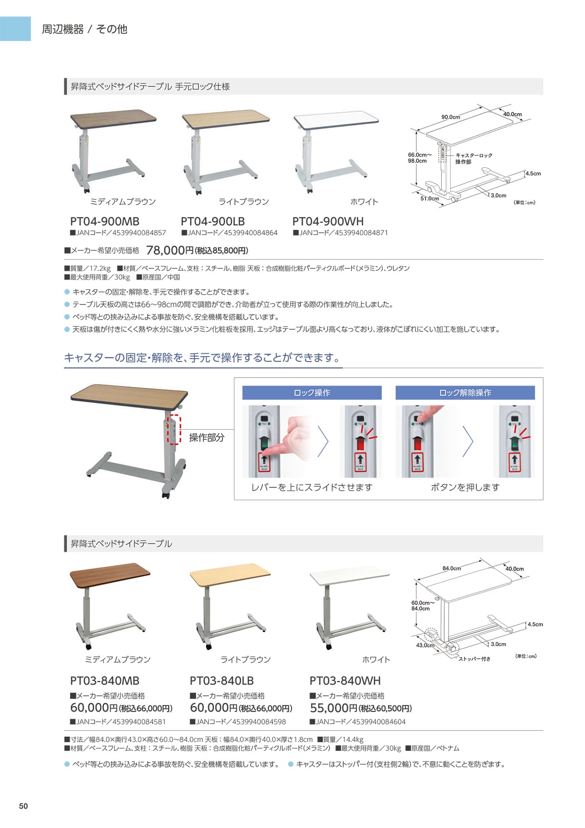 プラッツ（介護施設ベッド） Platz カタログ P50