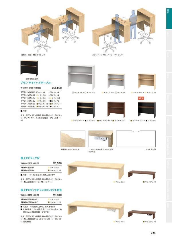 机上PCラックⅣ 2ヶ口コンセント付き RFDR4のカタログ画像-1