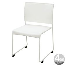 【極美品✨定価1脚4万】アール・エフ・ヤマカワ　応接ソファ　４脚セット　ホワイト スクエアソファⅡ レザー 応接セット」アールエフヤマカワ
