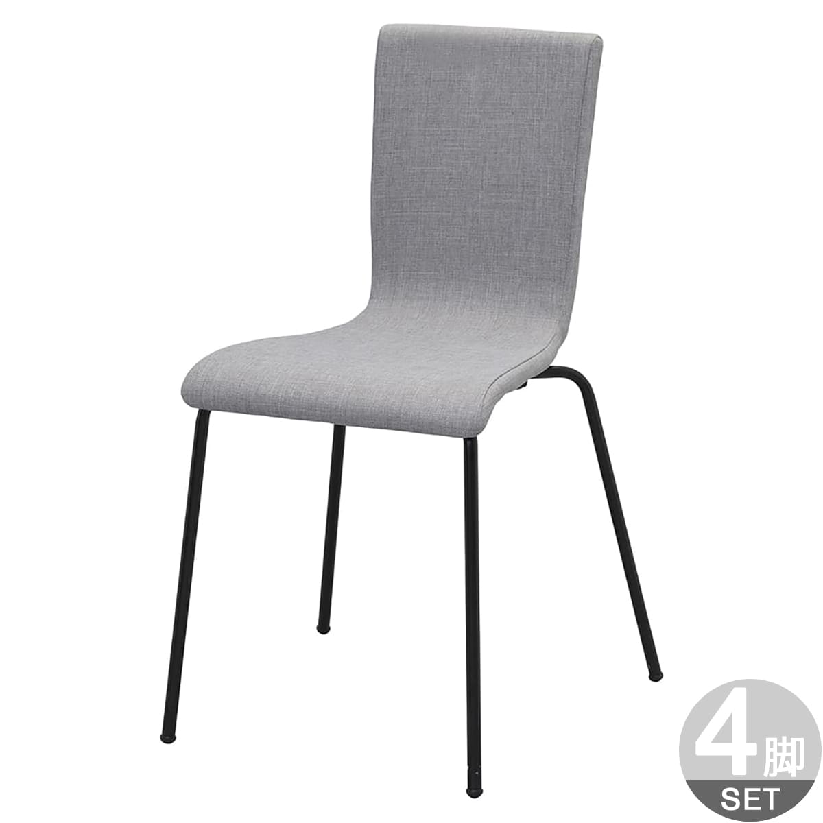 ファブリックチェア ブラック脚 RFC-FP 4脚セット-画像1