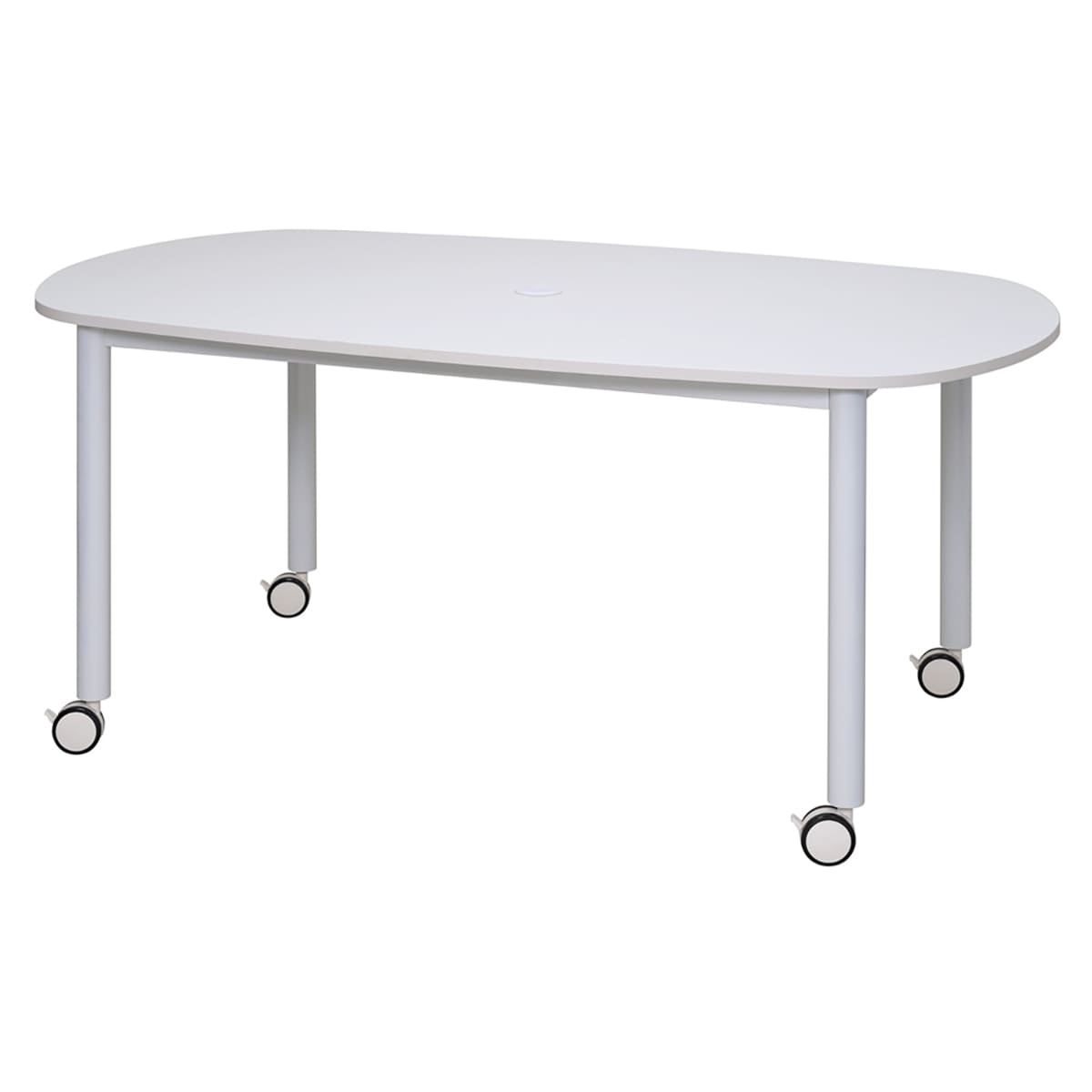 キャスターテーブル ホワイト脚 オーバル RFCTT-WL1691OV-画像1