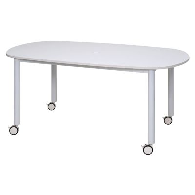 キャスターテーブル ホワイト脚 オーバル RFCTT-WL1691OV