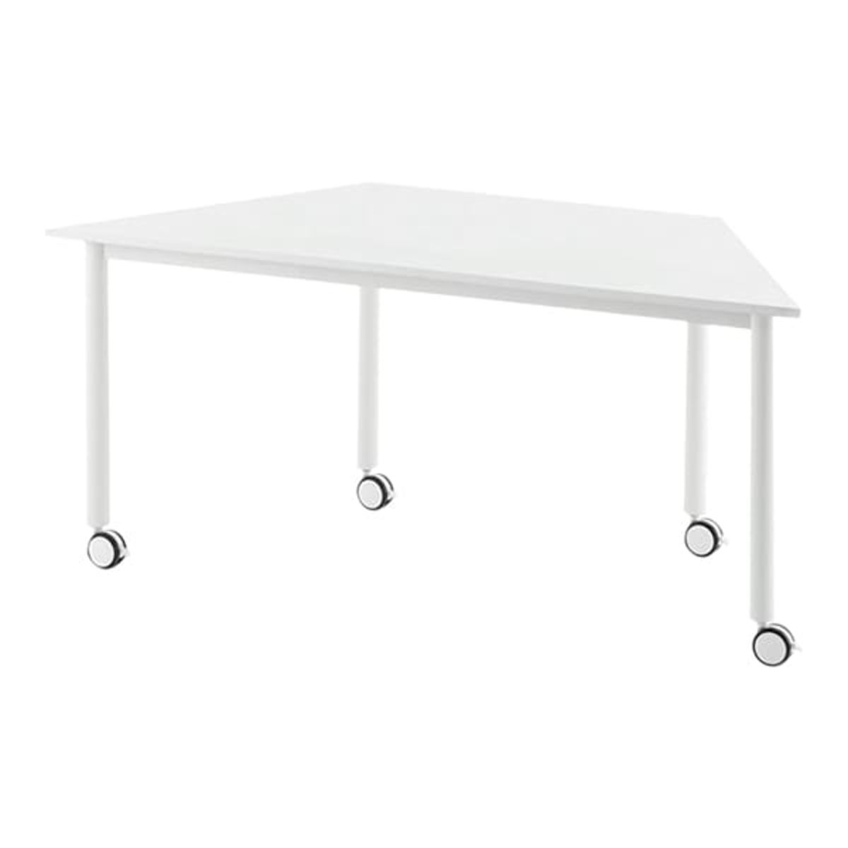 キャスターテーブル ホワイト脚 台形 RFCTT-WL8016D-画像1