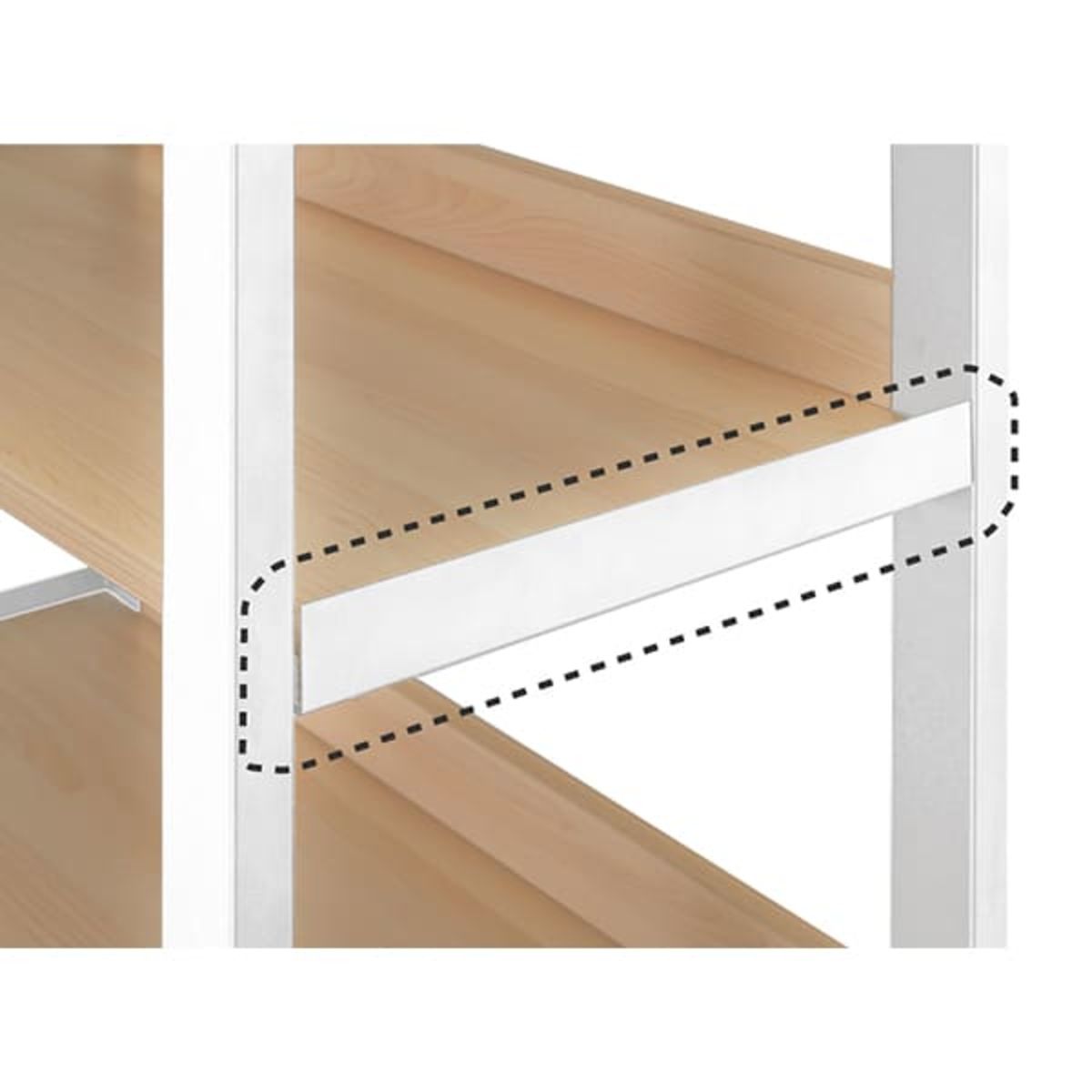 リスムシェルフ 5段用 オプションアングル 10個セット RFFSH-5AG-画像1