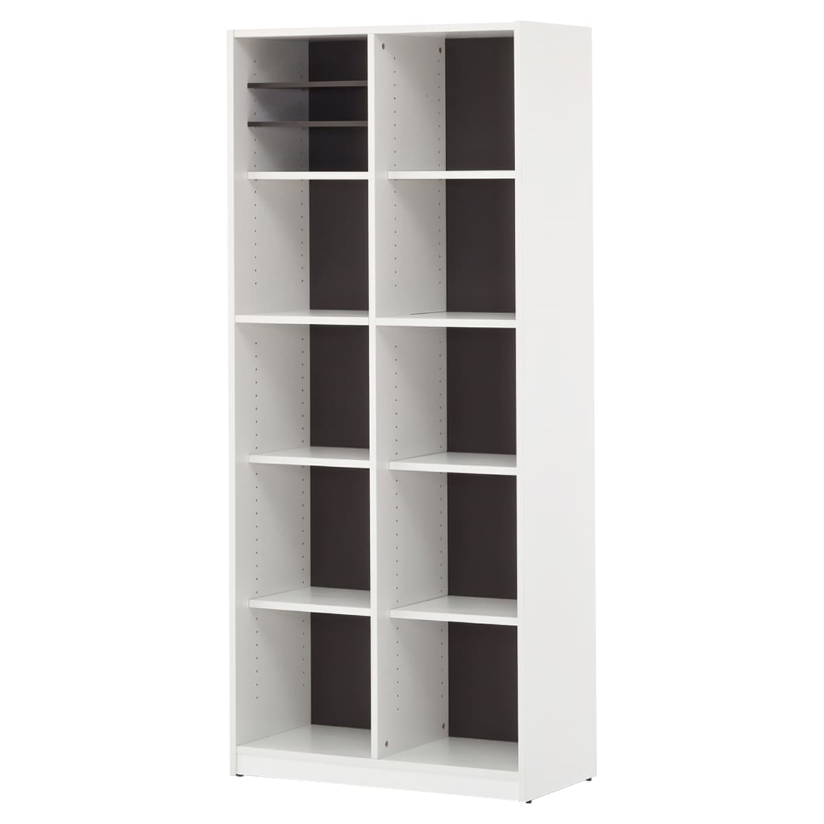 プリーマⅢ 木製格子型シェルフ 2列5段 SHWKS3-25WGY2-画像1