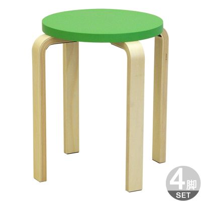 木製丸椅子 Z-SHSC 4脚セット｜アールエフヤマカワのスツール