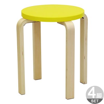 木製丸椅子 Z-SHSC 4脚セット｜アールエフヤマカワのスツール