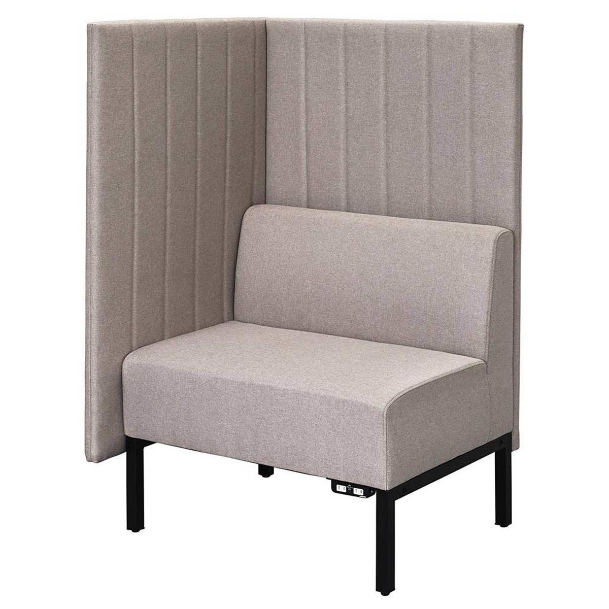 カッコ ファブリックソファ 片側パネルタイプ H1230 コンセント付き RFFBS-7612-画像1