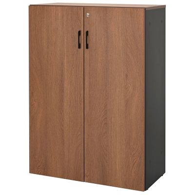 show 出品 プラン 木製ローシェルフ 扉付き RFPS-8011-KD｜アールエフヤマカワ