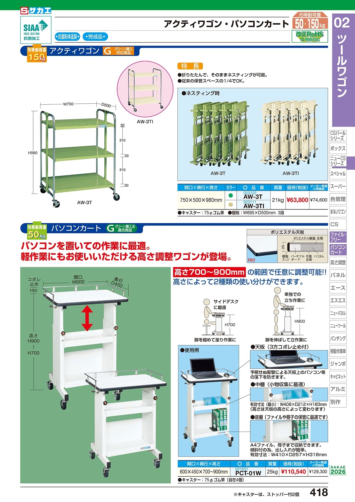 サカエ SAKAE カタログ P418