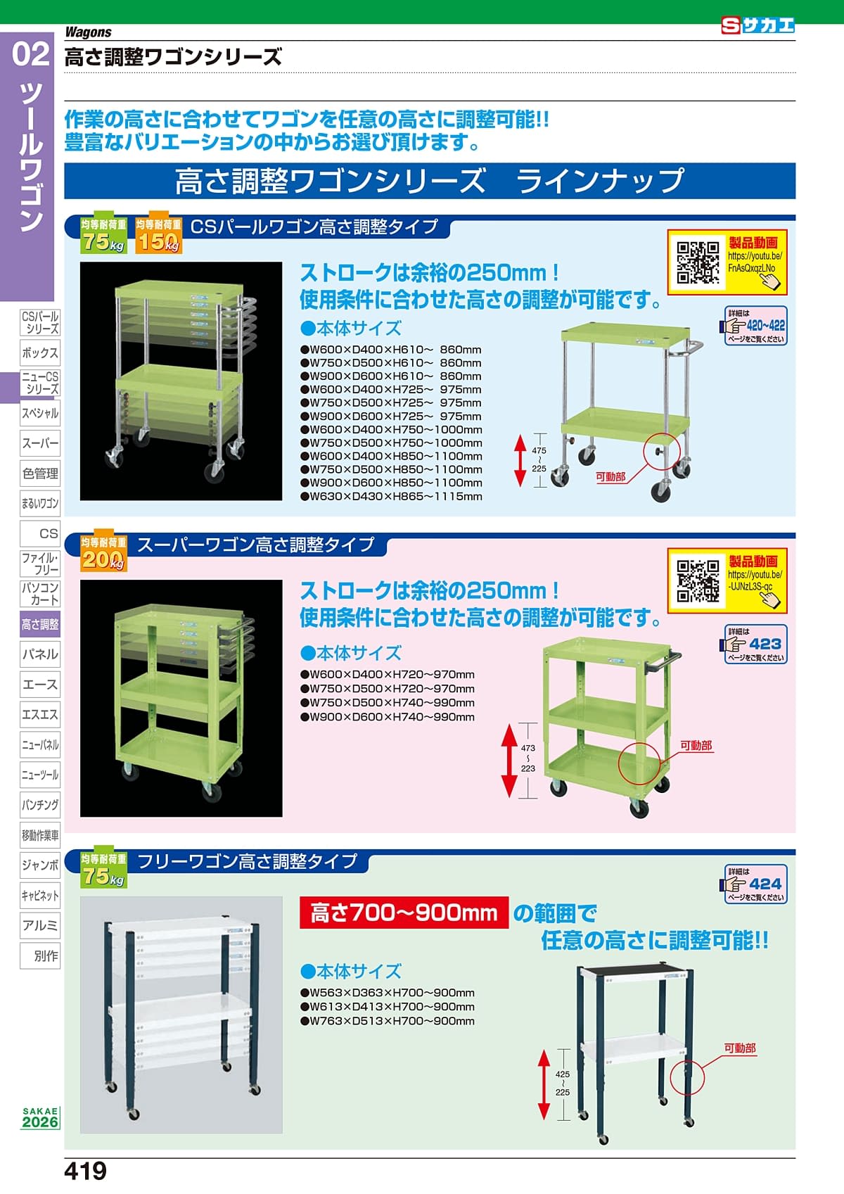 サカエ SAKAE カタログ P419