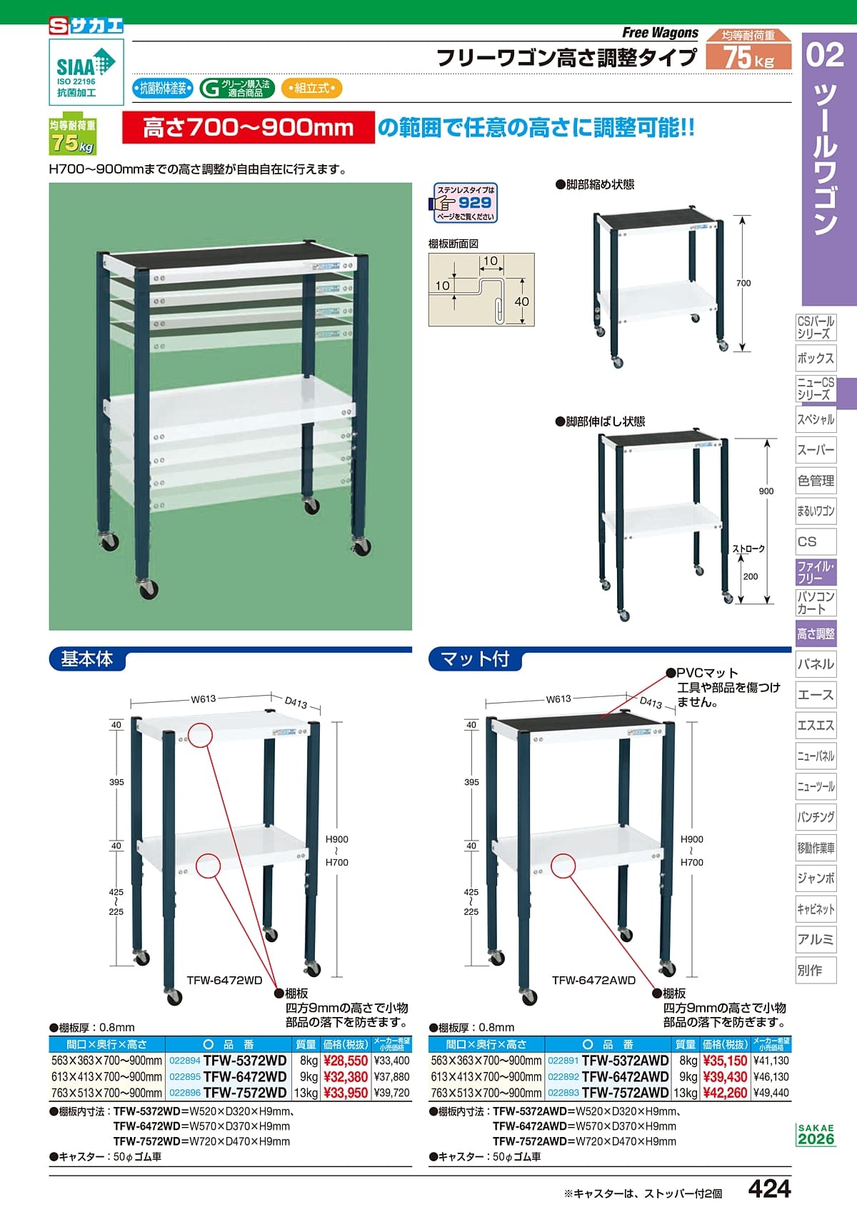 サカエ SAKAE カタログ P424