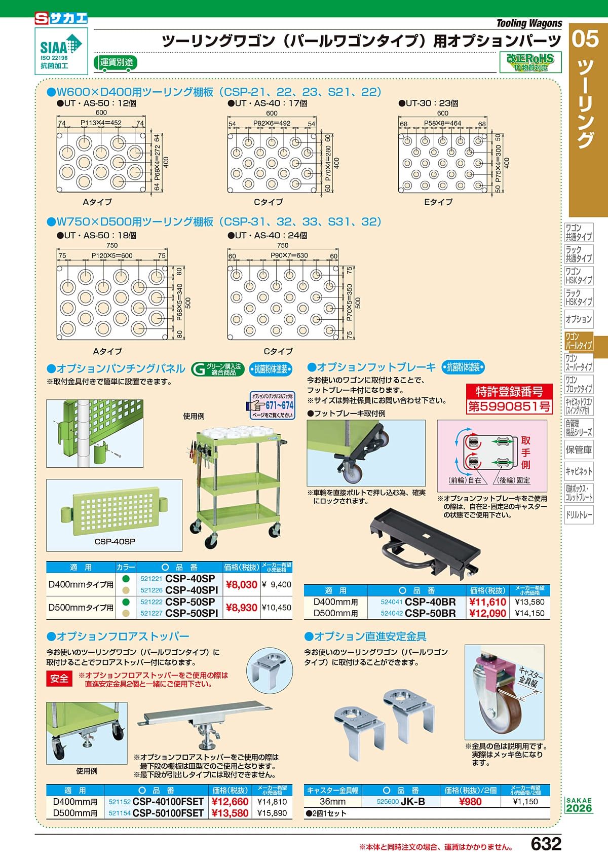 サカエ（SAKAE）カタログ P631 P632