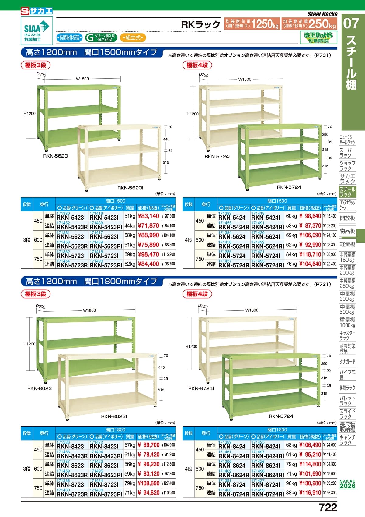 サカエ SAKAE カタログ P722