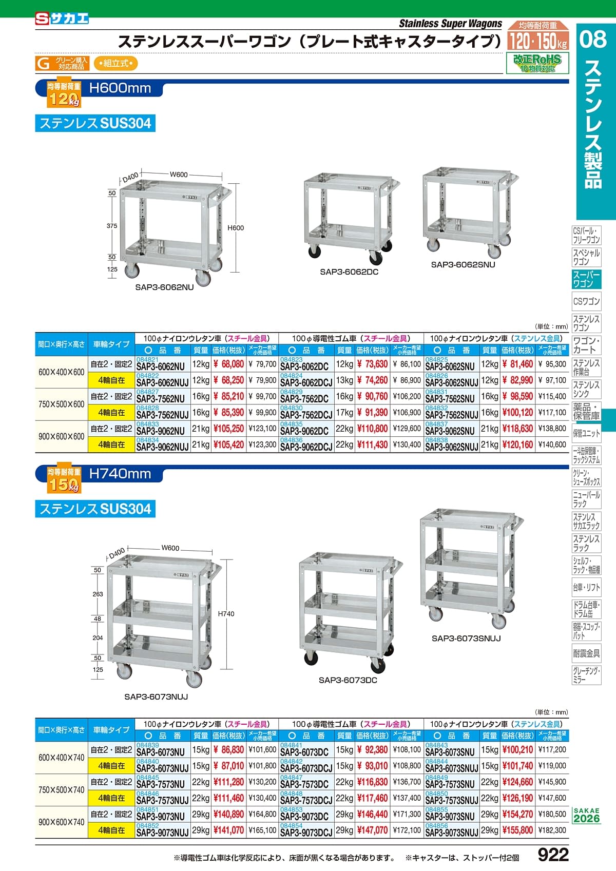 サカエ SAKAE カタログ P922