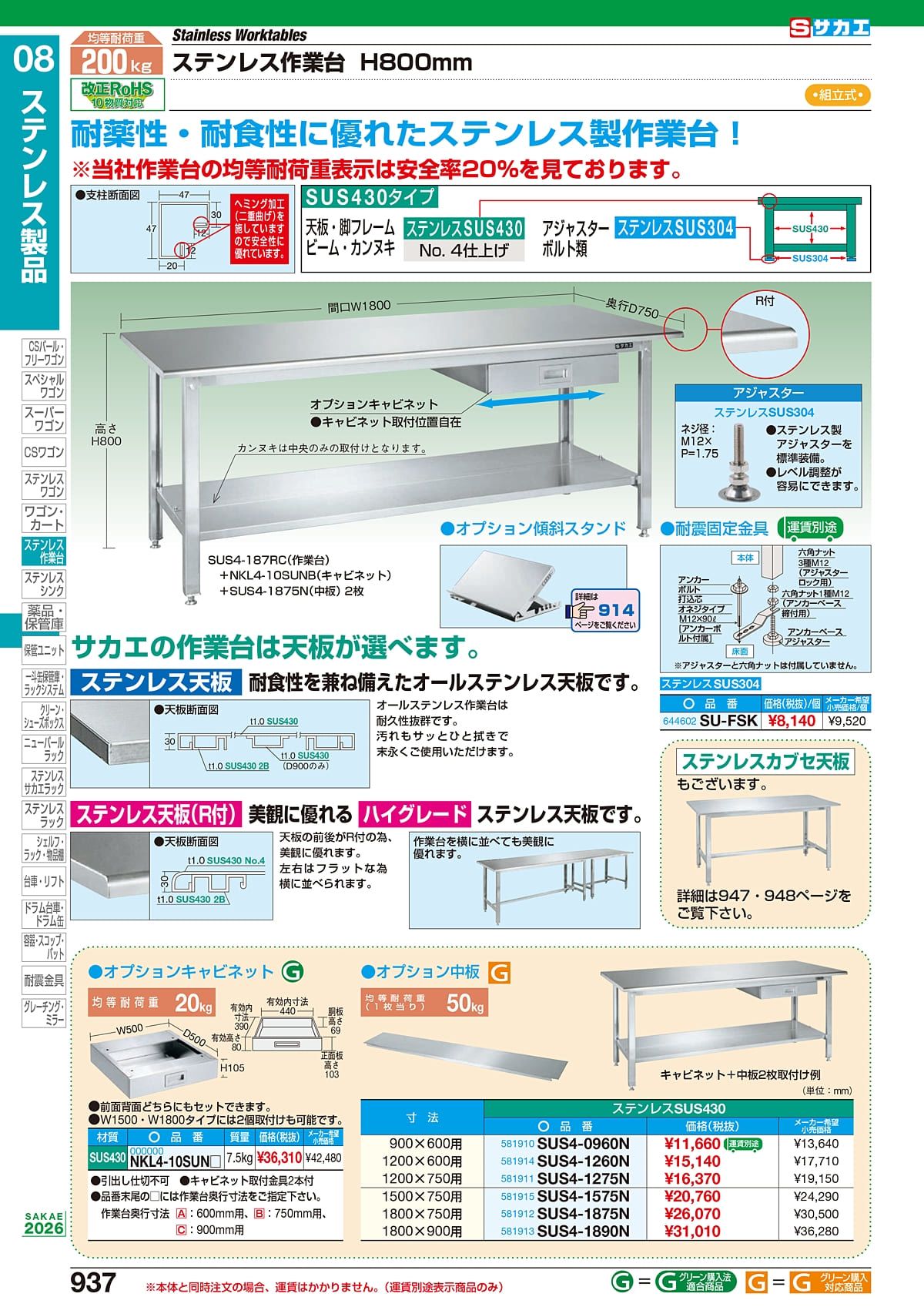 サカエ SAKAE カタログ P937