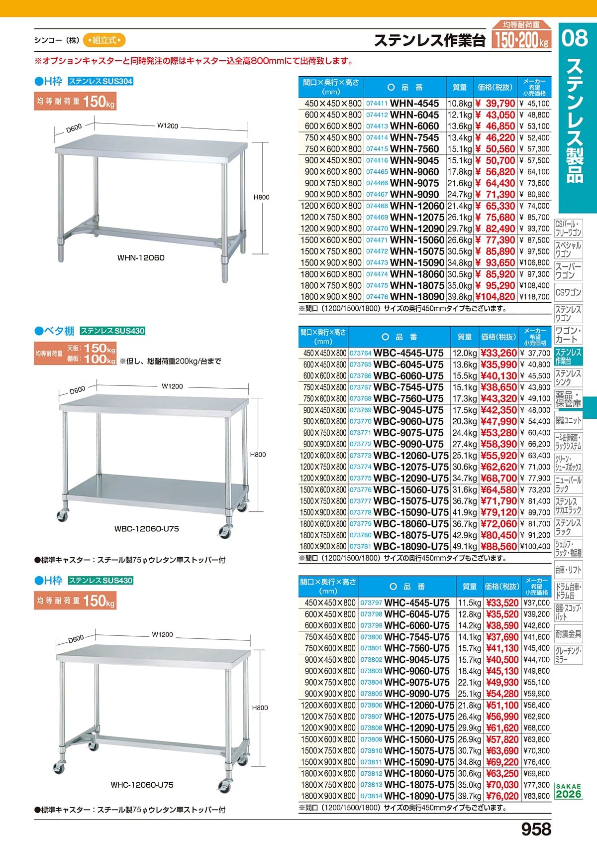 サカエ SAKAE カタログ P958