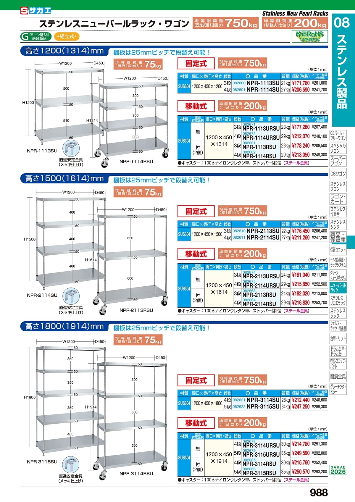 サカエ SAKAE カタログ P988