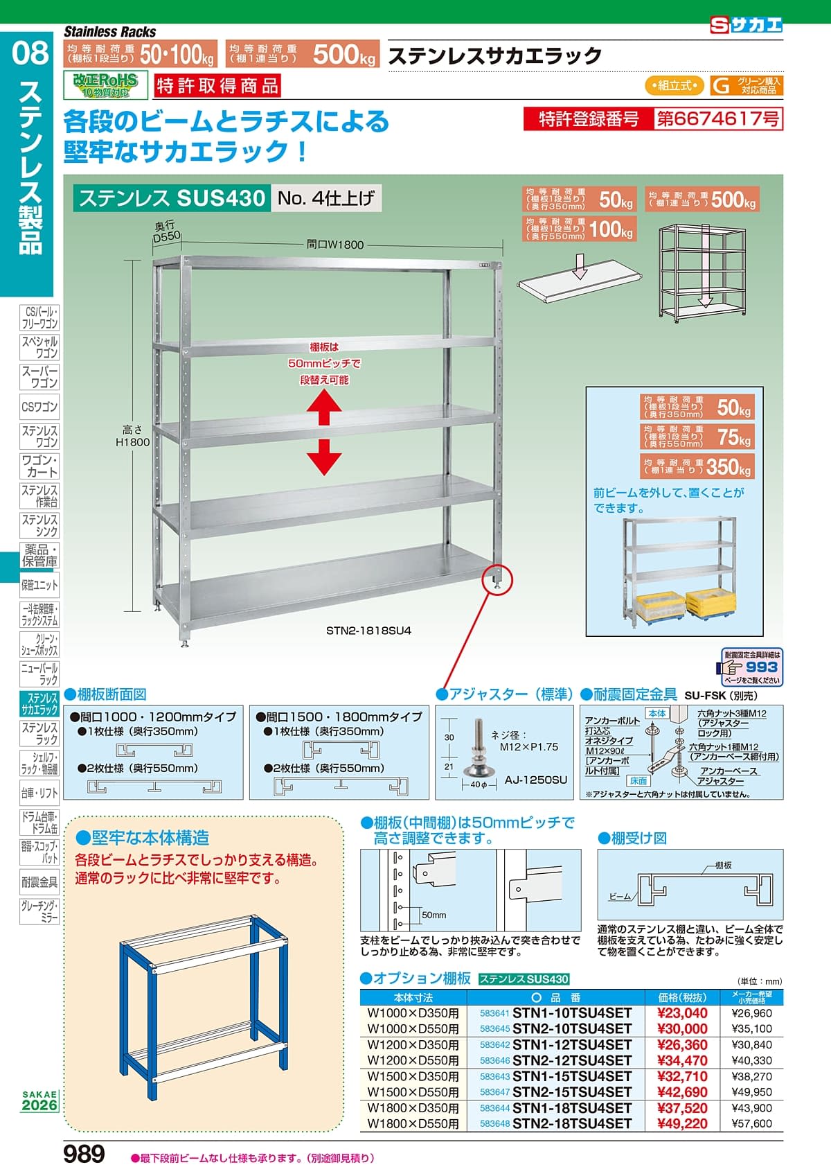 サカエ SAKAE カタログ P989