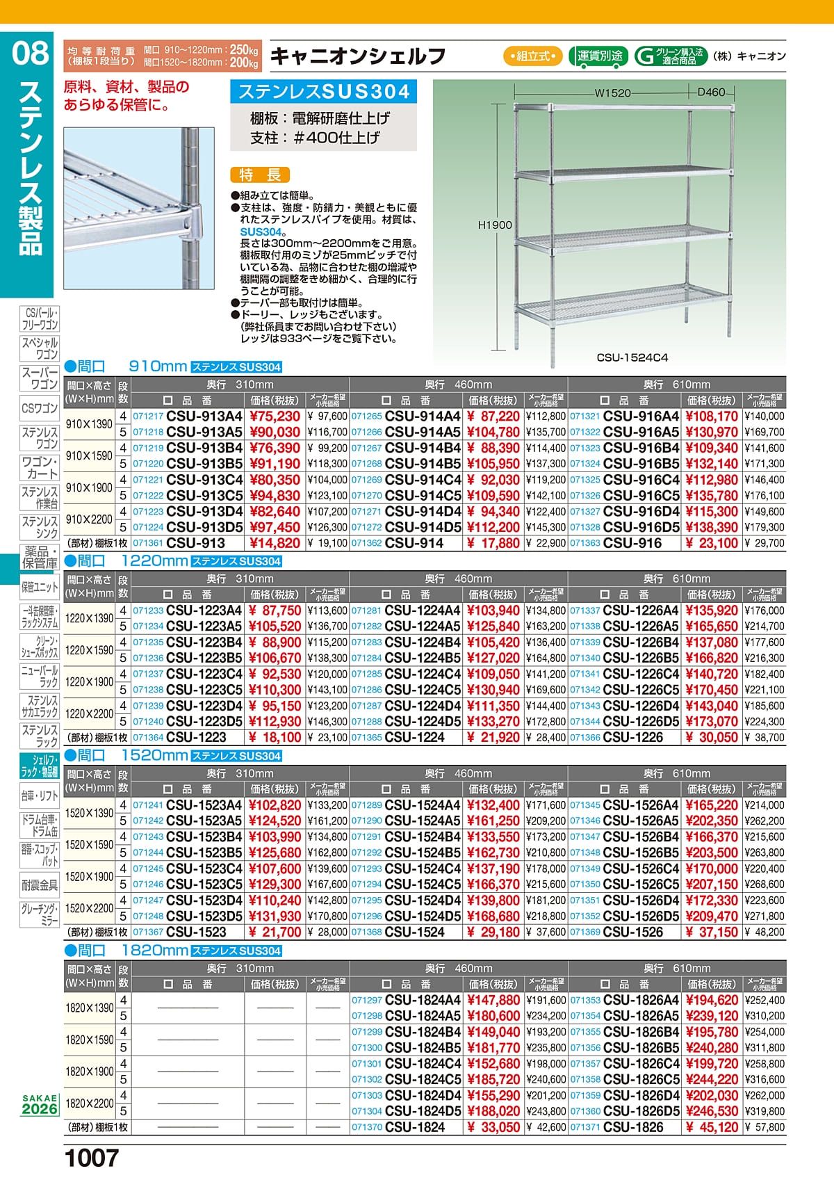 サカエ SAKAE カタログ P1007