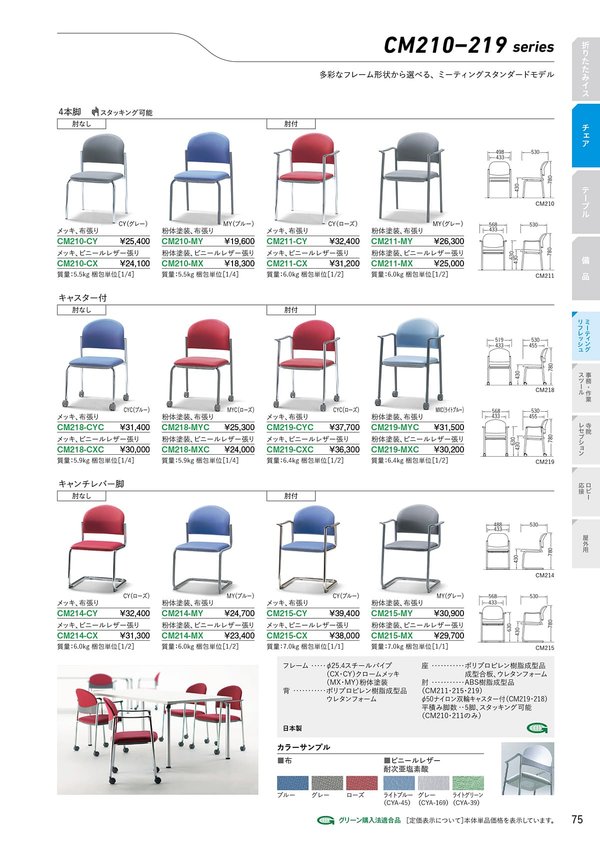 CM215-CX／CM215-CY／CM215-MX／CM215-MYのカタログ画像-1
