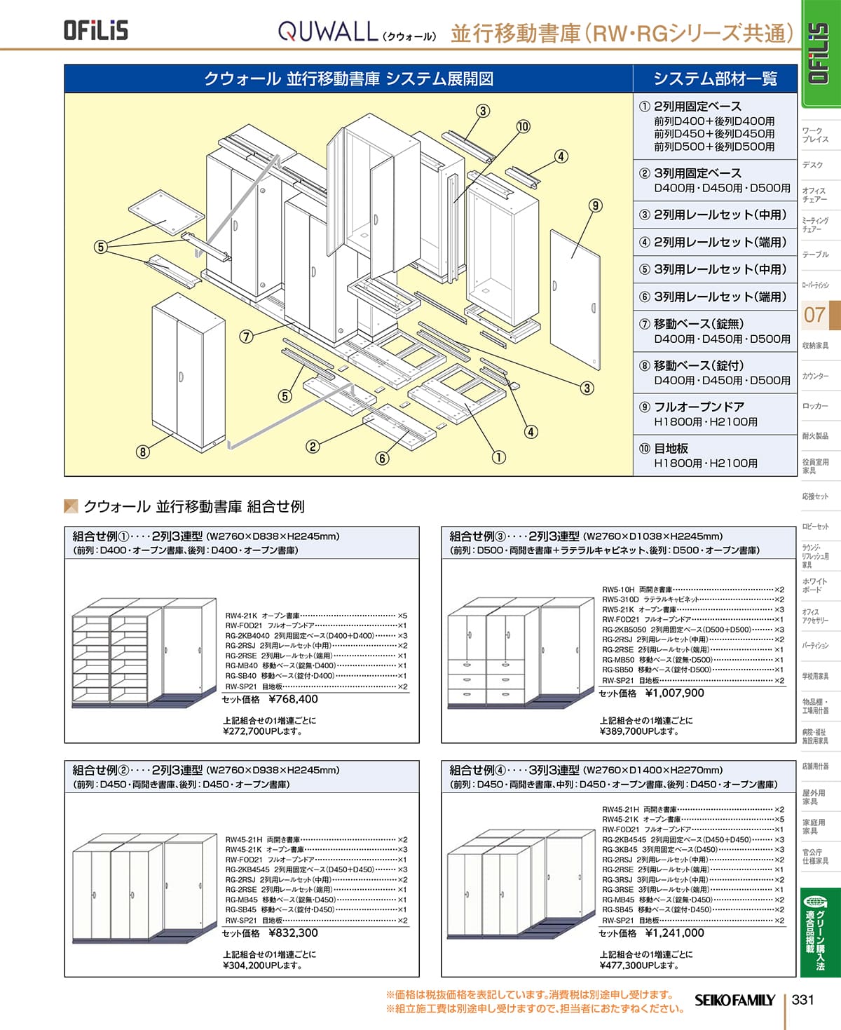 セイコーファミリー SEIKOFAMILY カタログ P331