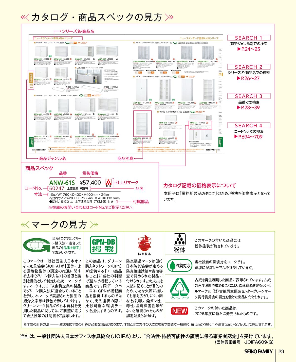 セイコーファミリー SEIKOFAMILY カタログ P23