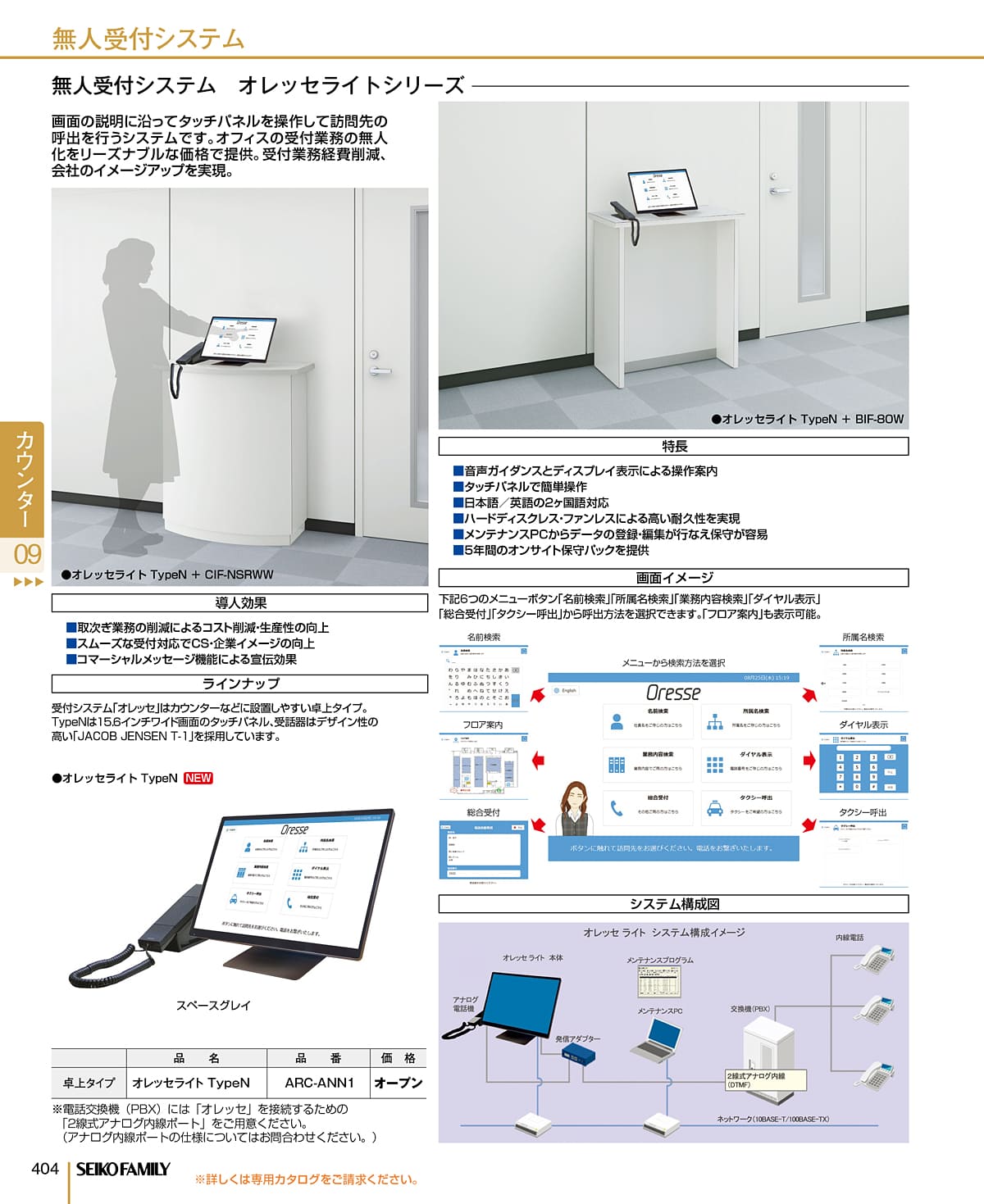 セイコーファミリー SEIKOFAMILY カタログ P404