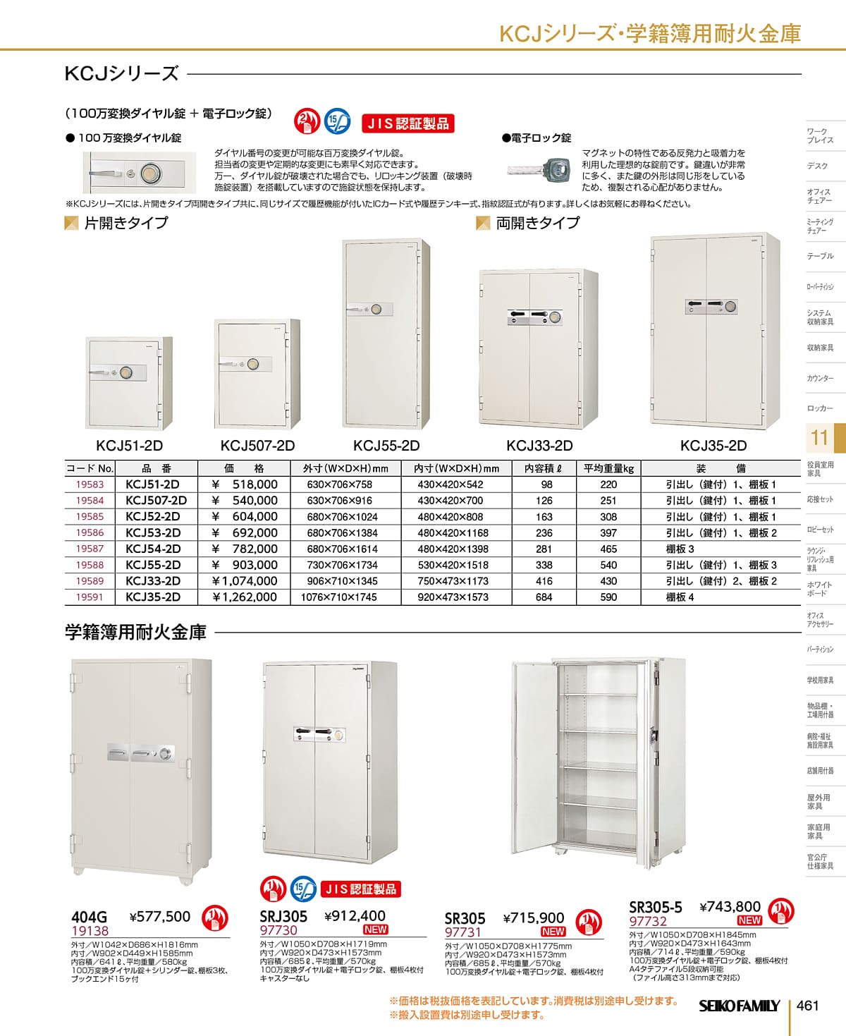 セイコーファミリー SEIKOFAMILY カタログ P461