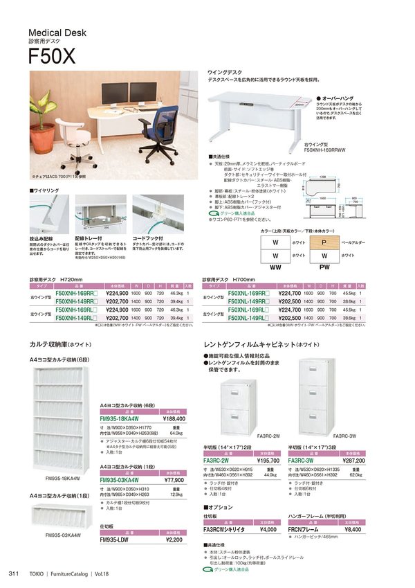F50X 診察用デスクのカタログ画像-1