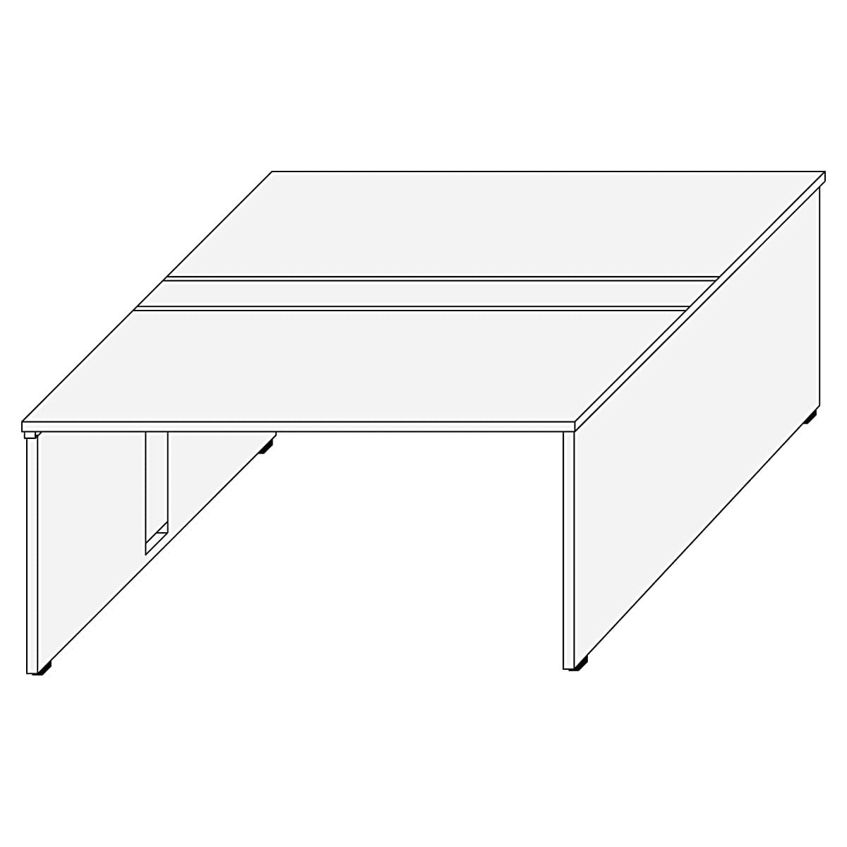 FFNL オフィスデスク 単体ユニット-画像1