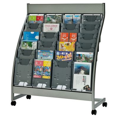 PSL-C406-GR A4判4列6段 パンフレットスタンド