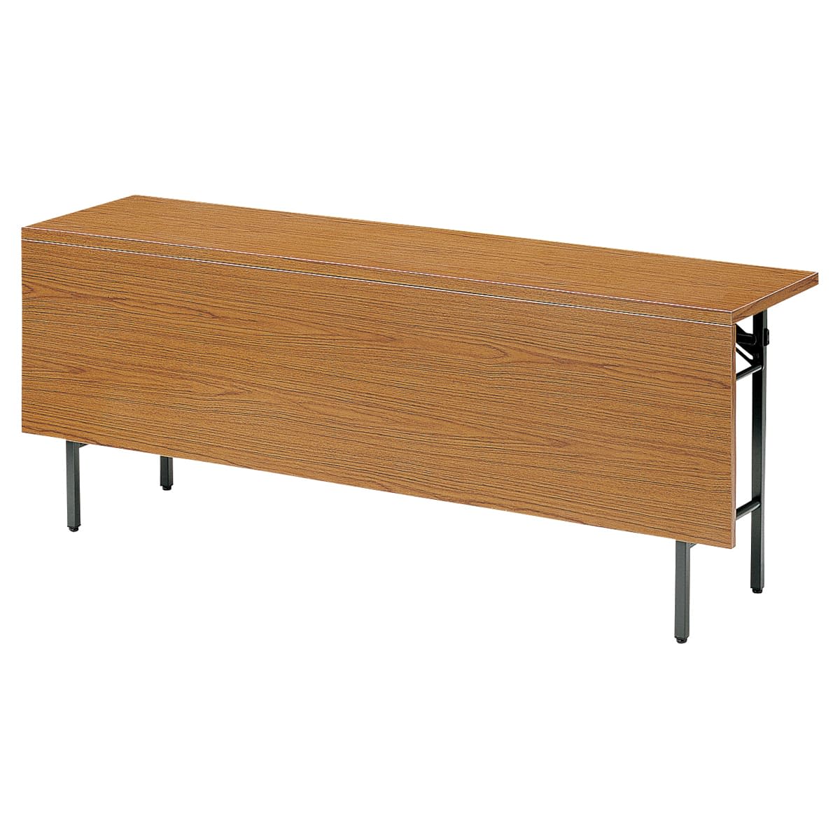 Tテーブル 共貼りエッジ 棚付 パネル付-画像1