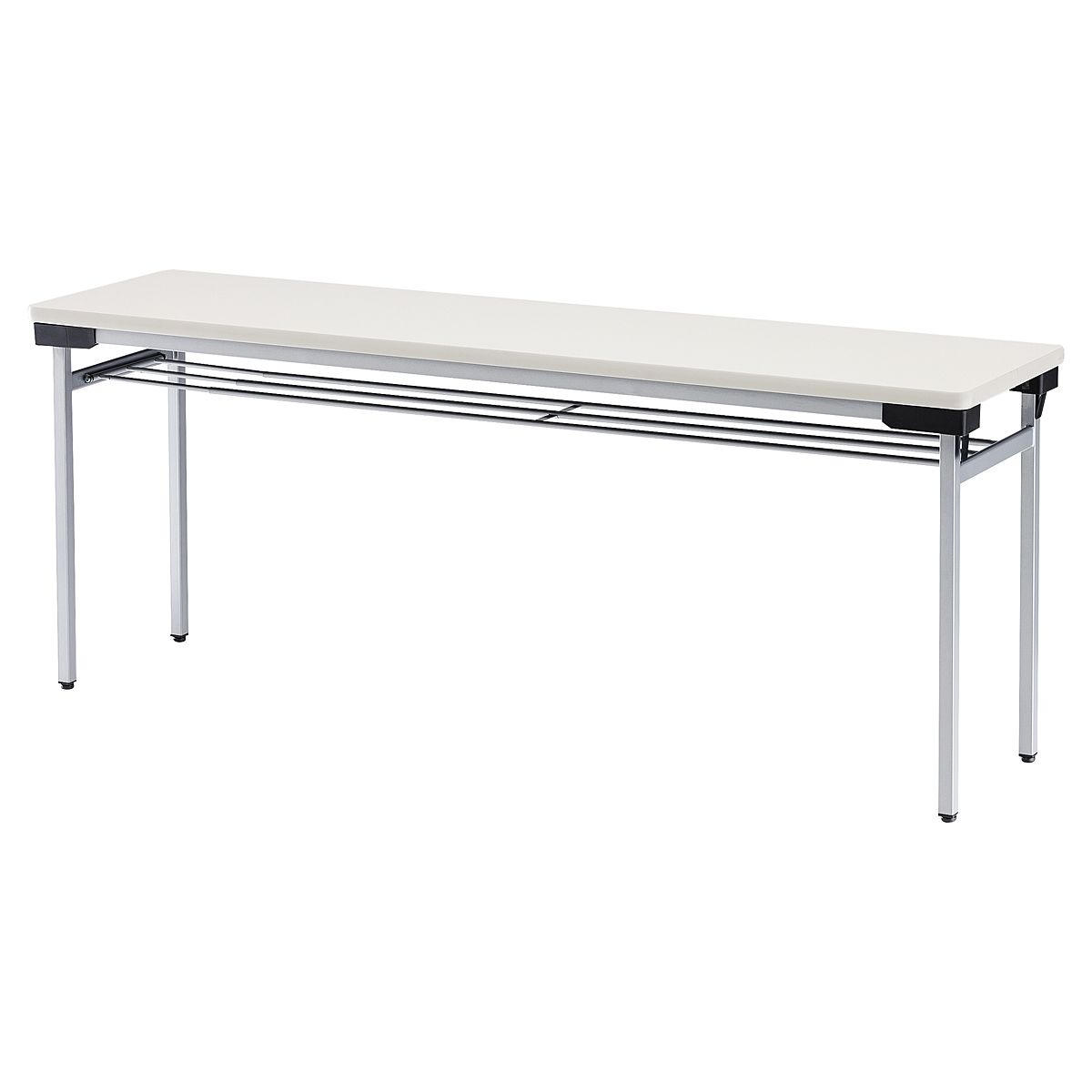 TFWテーブル スチール脚 棚付-画像1