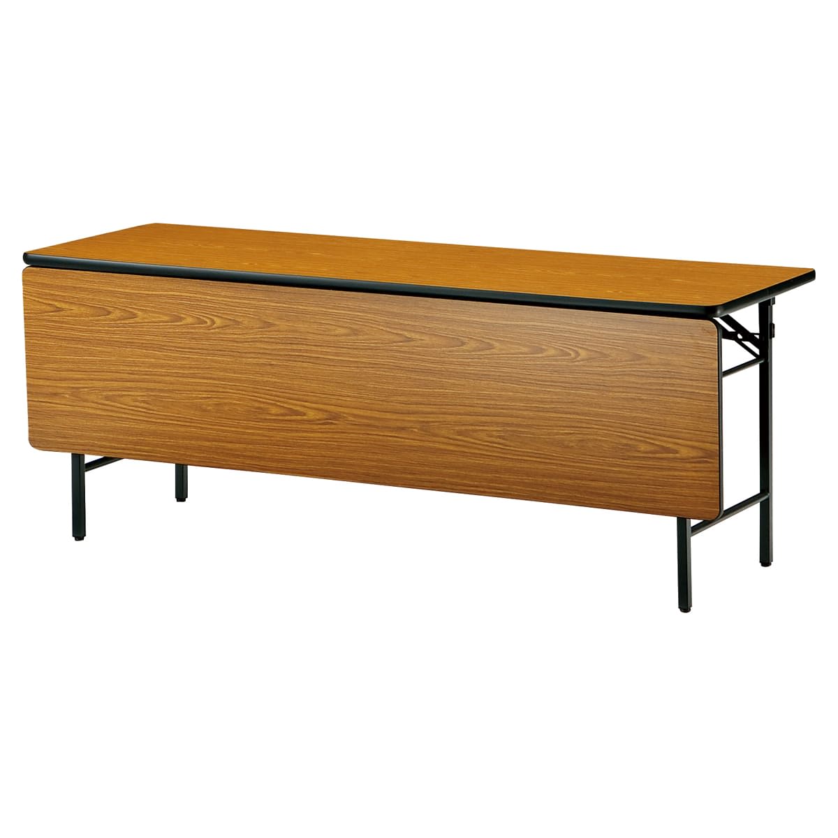 TSテーブル ソフトエッジ 棚付 パネル付-画像1