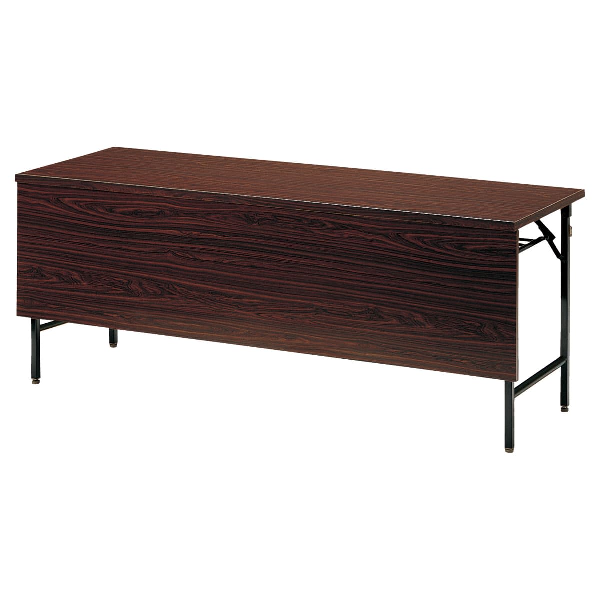 TWテーブル 共貼りエッジ 棚付 パネル付-画像1