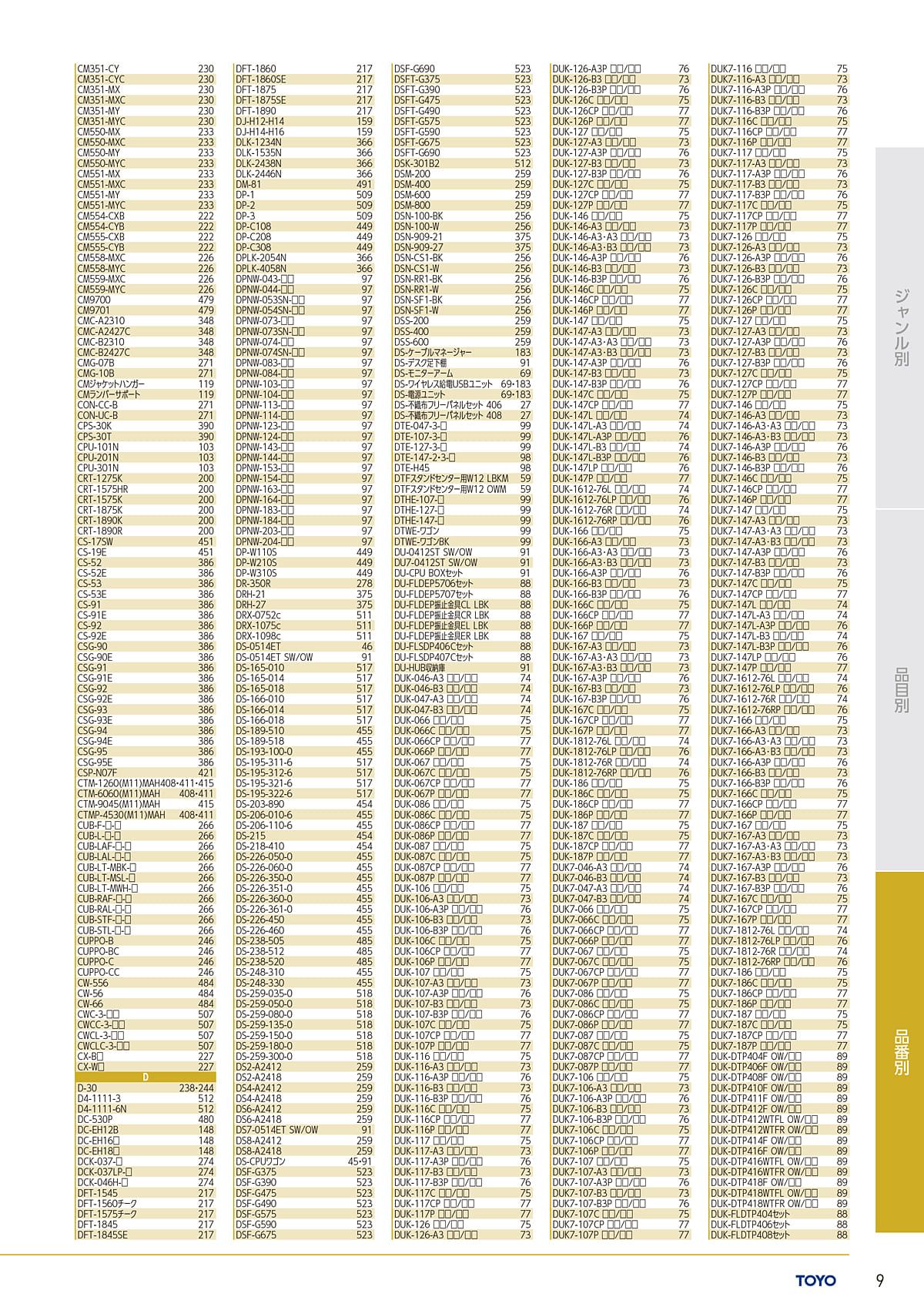 東洋事務器 TOYO カタログ P9
