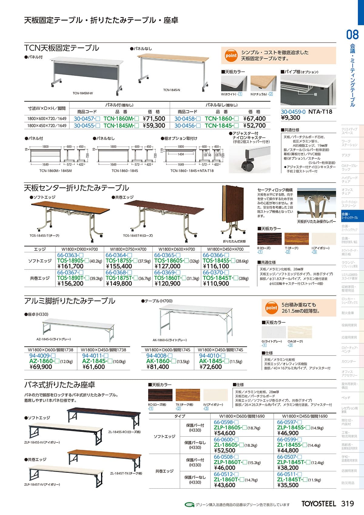 トヨスチール TOYOSTEEL カタログ P319