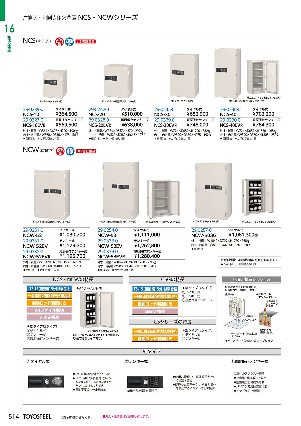 トヨスチール TOYOSTEEL カタログ P514