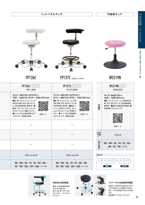 FP127C 足掛リング付のカタログ画像-1
